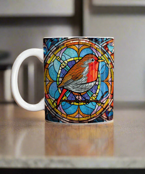 Bobbin Robin Suncatcher Artwork Ceramic Mug